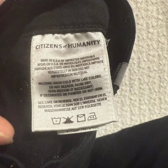 Citizens of Humanity Rocket crop high rise skinny jeans Black Size 29 - Picture 8 of 9